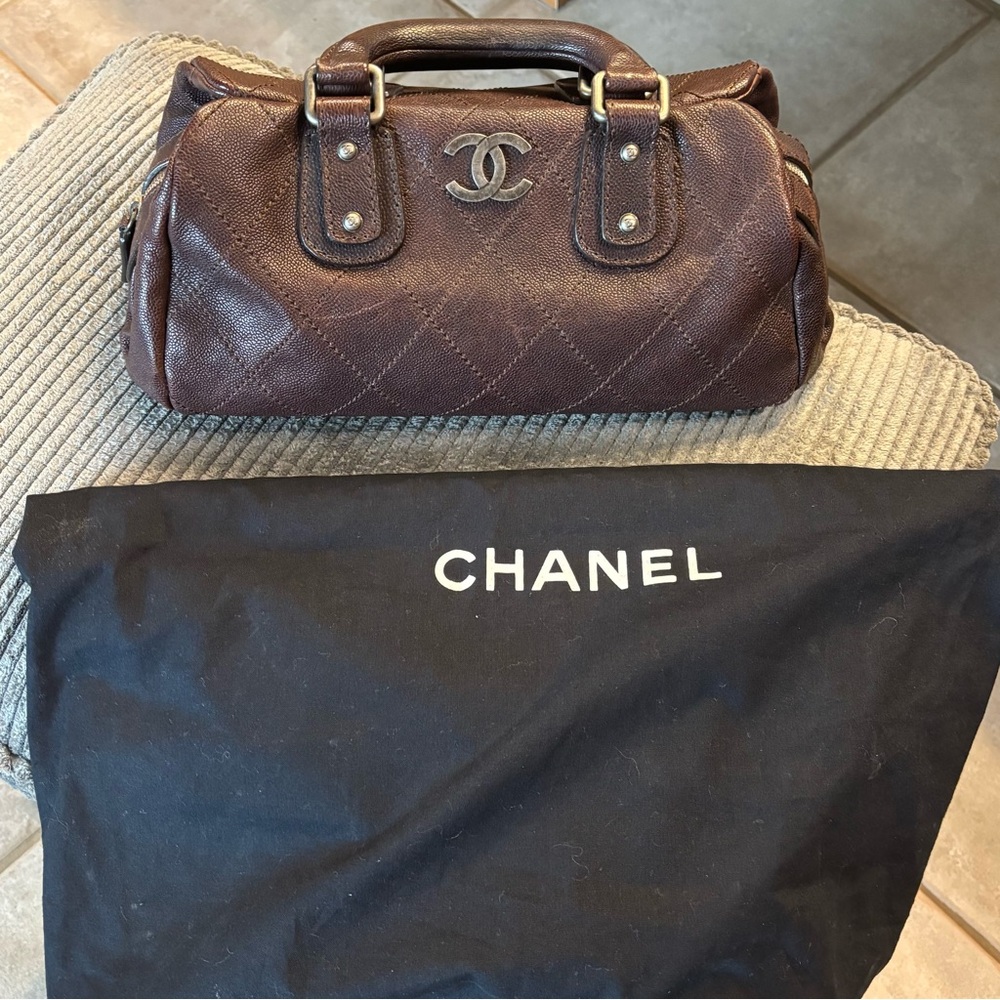 CHANEL Brown Satchel Bag - Picture 7 of 10